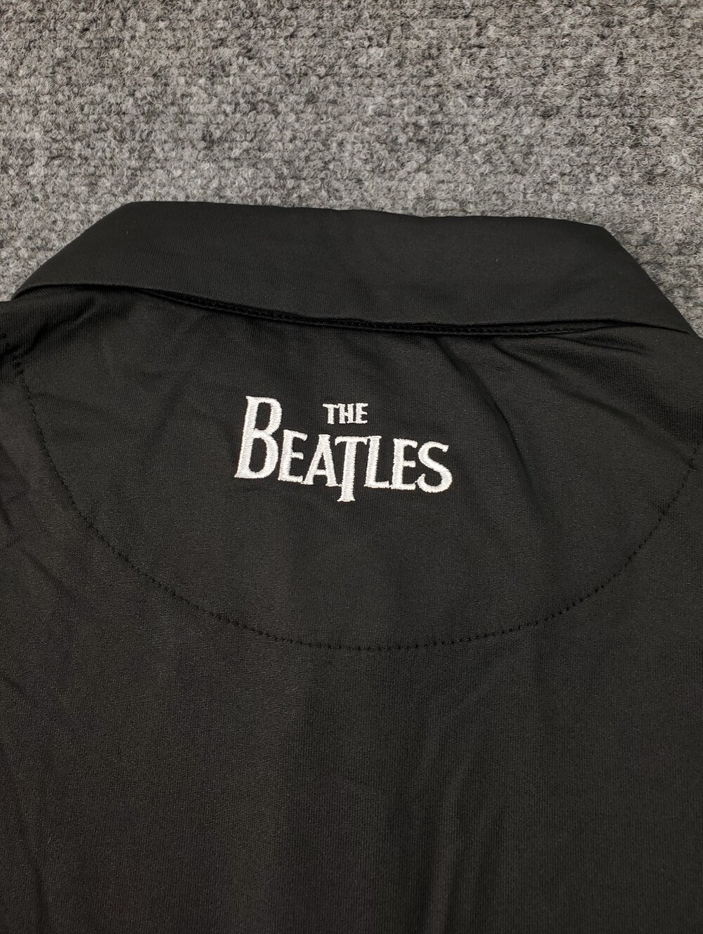 Section 119 The Beatles Polo Shirt Mens Medium Performance Stretch Golf Black - Picture 8 of 9